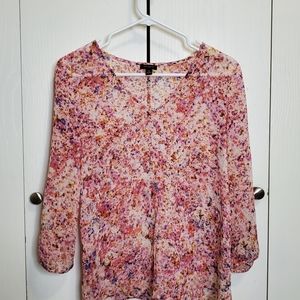 Ann Taylor XS sheer 3/4 sleeve blouse